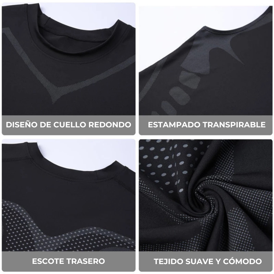 🔥FiberPulse™ Camiseta Reductora Masculina - Tecnología Iónica e Infrarroja
