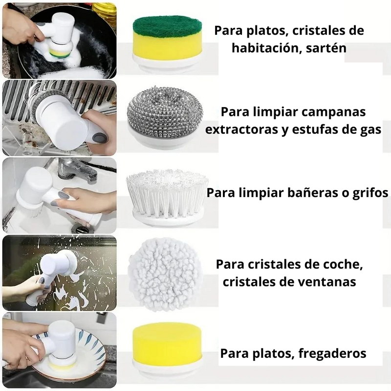 Cepillo de Limpeza Elétrico 5 en 1 - ClearPro™