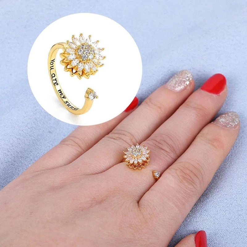 Collar Girasol Spin + (REGALO) Anillo Girasol Spin Ajustable